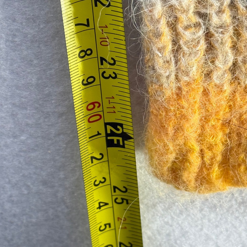 Something Navy Striped Alpaca Wool Knit Pants Orange Brown Grey Womens Size M - Picture 6 of 8